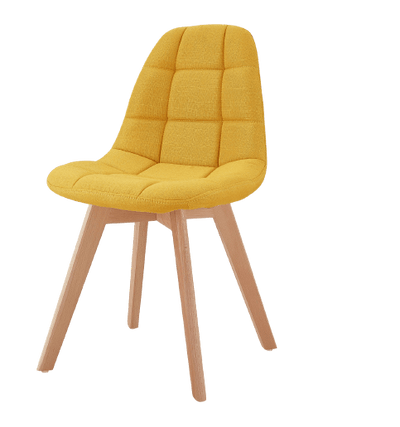 chaise-scandinave-en-tissu-jaune