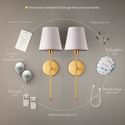 Arcchio applique Riga - Set di 2 