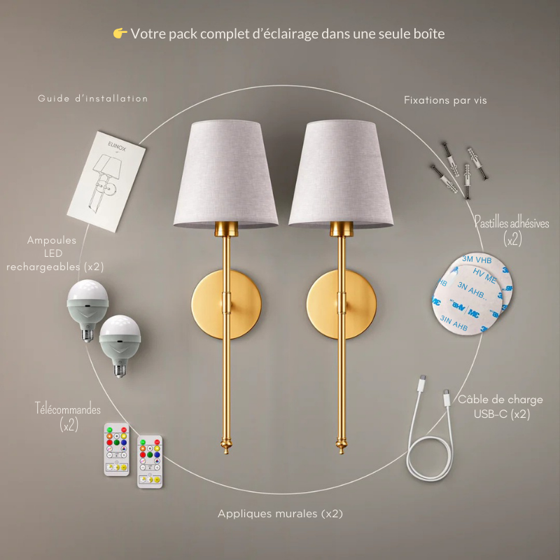 Arcchio applique Riga - Set di 2 