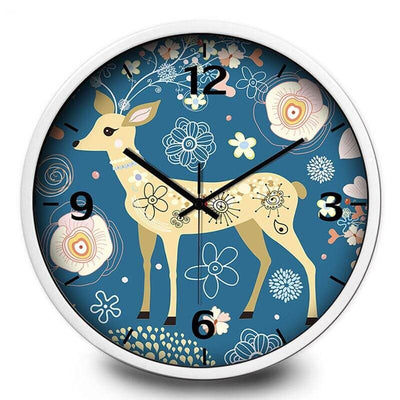 Horloge-scandinave-cerf-bleu