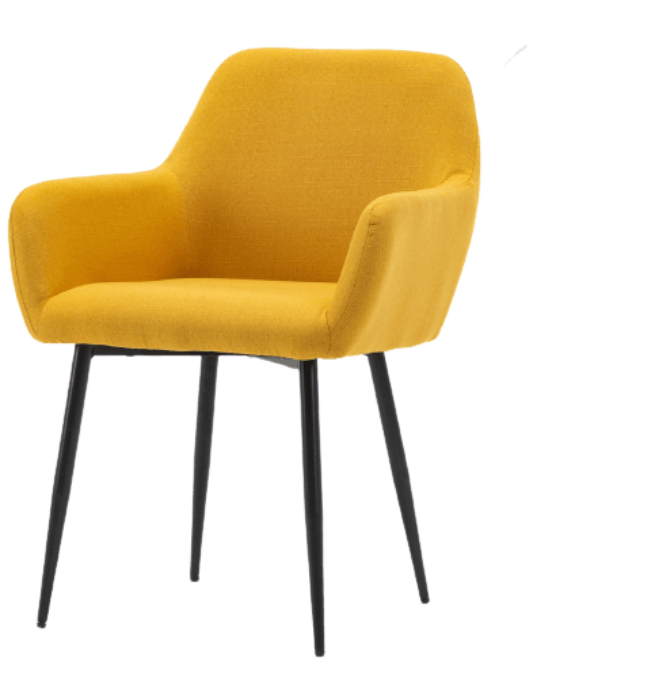 chaise-fauteuil-scandinave-jaune