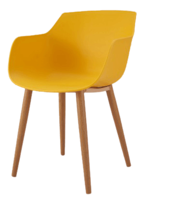 chaise scandinave-jaune-moutarde