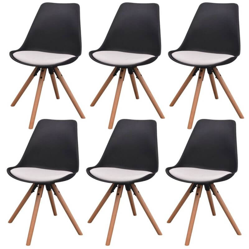 chaise-scandinave-lot-de-6-blanc-et-noir