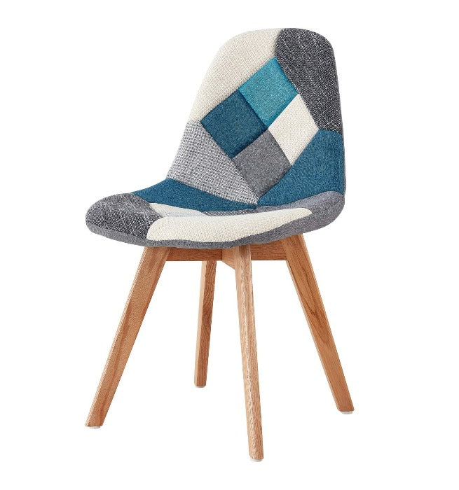 chaise-scandinave-patchwork-bleu
