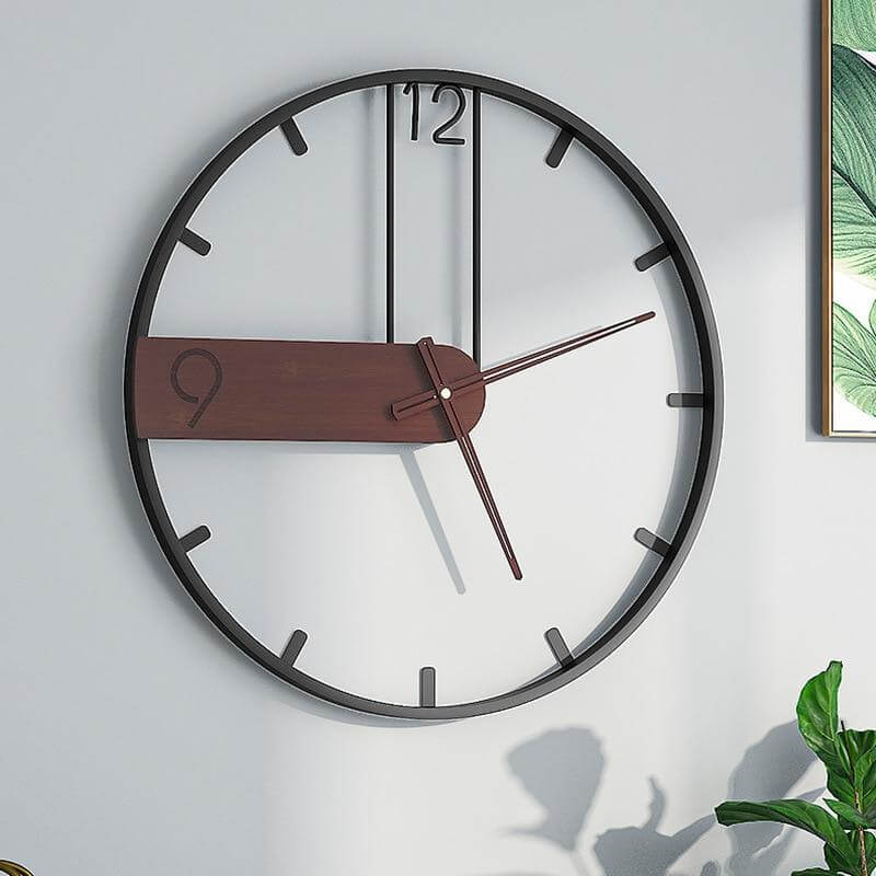 horloge-scandinave-bois-metal-salon