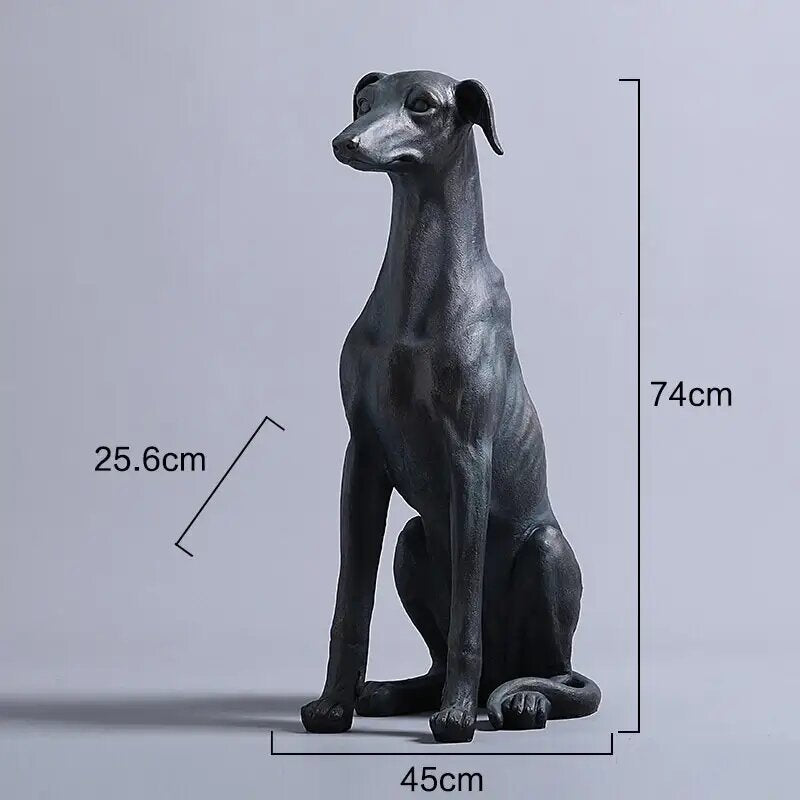 statue-chien-noir