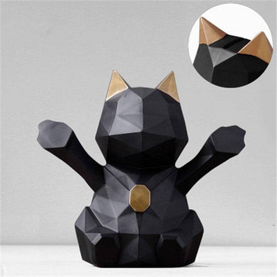statue-origami-chat-noir
