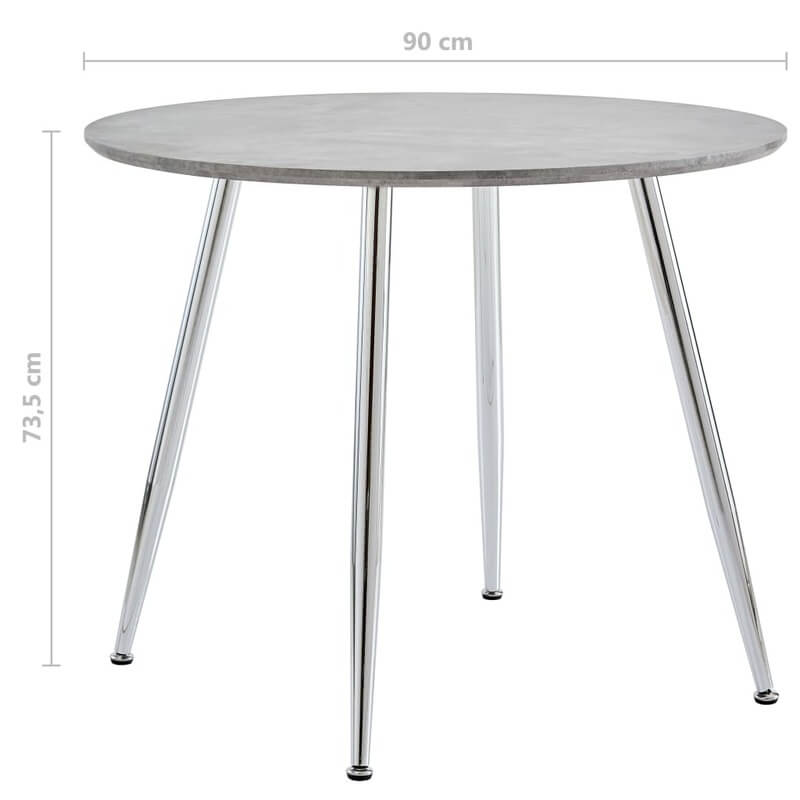table-ronde-scandinave-grise-dimension