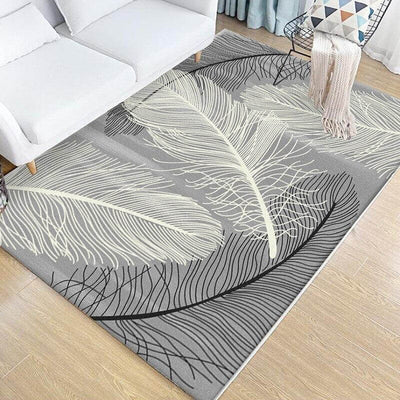 tapis-scandinave-plume-noir-et-blanc